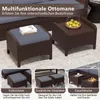 COSTWAY Set da 2 sgabelli in polyrattan, sgabelli con Anteprima dell’immagine prodotto 4