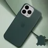 Lederhülle Magsafe Original iPhone 14 Pro Max Grüner Wald Produktbild-Vorschau 4