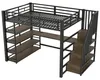 Metaal hoogslaper 140x200 cm met trap en opbergruimte, Productafbeelding-voorbeeld 17