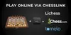 A chess set connected to a device, with logos of online chess platforms. Podgląd zdjęcia produktu