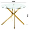Table de salle à manger ronde Ø 80 cm pour 2 à 4 personnes Voir les images du produit 4