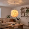 LED Pendelleuchte, Feder-Design, weiß, D 60 cm Produktbild-Vorschau 3