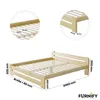 FURNIFY® Holzbett 90 x 200 cm mit Matratze | Langlebig & Produktbild-Vorschau 3