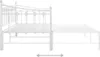 Side view of a white metal bed frame. Produktbild-Vorschau