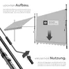 tectake® Klemmmarkise mit Handkurbel einfache Montage Produktbild-Vorschau 4