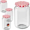 WELLGRO 6 x 720 ml Einmachgläser mit Schraubdeckel TO 82 – Produktbild-Vorschau 1
