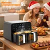 Heißluftfritteuse XXL doppel Airfryer 2600W / 9L (2x 4,5L Produktbild-Vorschau 10