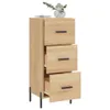 The Living Store Sideboard Sonoma-Eiche 34,5x34x90 cm Produktbild-Vorschau 4