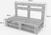 Lermowood Palettenmöbel Mpe Bank 100 x 80 cm Natur | Produktbild-Vorschau 3