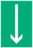 Richtungspfeil runter Schild hochkant weiss grün Pfeil A4 Produktbild-Vorschau 1