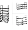 Schoenenkast - Leobert - Zwart - 45 x 30 x 106 cm Productafbeelding-voorbeeld 7