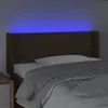 LED Kopfteil Dunkelbraun 93x16x78/88 cm Stoff Produktbild-Vorschau 4