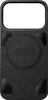 The back of a black iPhone case with a circular MagSafe charger area and brown accents. Produktbild-Vorschau
