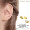 Ohrstecker Krone: Goldene Ohrringe aus Silber 925 Produktbild-Vorschau 2