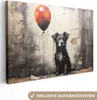MuchoWow® - Leinwandbilder - Graffiti - Hund - Luftballon - Produktbild-Vorschau 1