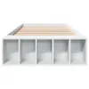 vidaXL Postel White 100x200 cm Dřevěný materiál Náhled obrázku produktu 3