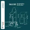 VOUNOT® Aluminium Einkaufstrolley Treppensteiger, Trolly Produktbild-Vorschau 3