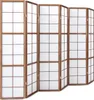 Homestyle4u Paravent Raumteiler 6 Teilig Holz Braun Tabak Produktbild-Vorschau 3