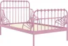vidaXL Ausziehbett Rosa Metall 80x130/200 cm Produktbild-Vorschau 1