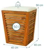 Relaxdays Wäschekorb mit Sitz, Badbank mit Stauraum, 50 l Produktbild-Vorschau 4