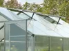 Close-up view of the roof and upper walls of a greenhouse, showing ventilation windows. Produktbild-Vorschau