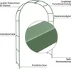 Metall Gartenbogen 240 x 150 cm Grün – Wetterfester, Produktbild-Vorschau 4