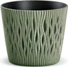 Květináč SANDY ROUND ECO WOOD 12,8 cm - barva: zelená ECO Voir les images du produit 1