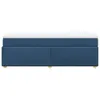 Boxspringbett mit Matratze Blau 90x190 cm Stoff Produktbild-Vorschau 8