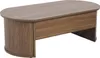 Tavolino ovale con piano sollevabile effetto legno scuro - Anteprima dell’immagine prodotto 1
