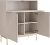Selsey Linearis - Highboard mit 2 Türen, Klappfach und LED, Produktbild-Vorschau 4