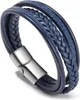 Marineblaues geflochtenes Armband mit Magnetverschluss, 19 Produktbild-Vorschau 3