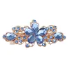 Damen Mode Blume Blatt Kristall Strass Haarspange Clip Produktbild-Vorschau 1