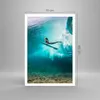 Poster - Poster ohne Rahmen - Surfen Unterwasser Frau - Produktbild-Vorschau 4
