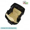 A black vacuum cleaner dustbin with a tan dust bag inside, shown from a top-down perspective. Produktbild-Vorschau