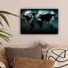 MuchoWow® - Leinwandbilder - Weltkarte - Schwarz und weiß, Produktbild-Vorschau 2