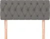 Kopfteil Dunkelgrau 100x7x78/88 cm Stoff Produktbild-Vorschau 3