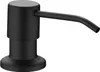 A black soap dispenser with a curved spout, isolated on a white background. Produktbild-Vorschau