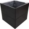 vidaXL Fioriera nera 80x80x80 cm Poly Rattan Anteprima dell’immagine prodotto 3