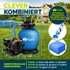 tillvex® Filtre à sable de piscine bleu 13.200L/h jusqu'à Voir les images du produit 2