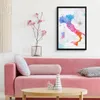 MuchoWow® MuchoWow® Gerahmtes Poster Weltkarte - Ölfarbe - Produktbild-Vorschau 6