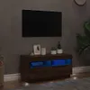 vidaXL TV skrinka s LED osvetlením Hnedý dubový vzhľad Náhľad obrázku produktu 3