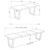 Furneo | Ausziehbarer Esstisch LOFT - 140/240 cm - Eiche Produktbild-Vorschau 3