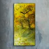Dekor Leinwand Uhr Wandbilder 30x60 Gemälde Abstrakt Wald Produktbild-Vorschau 2