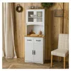 Buffetschrank Anea Landhausstil Weiß 60x170x40 cm mit Produktbild-Vorschau 2