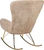 BELIANI Schaukelsessel Sandbeige Bouclé Stoff mit Armlehnen Produktbild-Vorschau 6