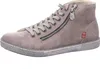 A single gray high-top sneaker with a side zipper and laces, shown from the side against a white background. Produktbild-Vorschau