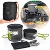 Kochgeschirr-Set Camping Outdoor Grün, Aluminiumtopf und Produktbild-Vorschau 3
