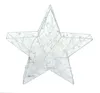 A silver, illuminated star decoration against a white background. Produktbild-Vorschau