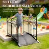 Outsunny Gartenbrücke aus Metall 135,5 cm Teichbrücke mit Produktbild-Vorschau 6