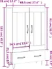 vidaXL Highboard blanc 69,5x31x115 cm Bois composite Voir les images du produit 8